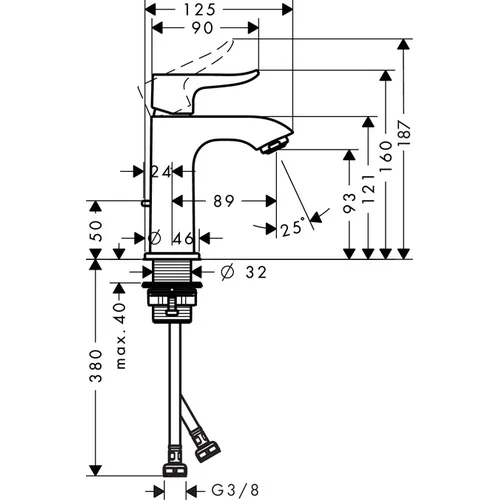 Hansgrohe Metris 100, 31088000 Maišytuvas image 2