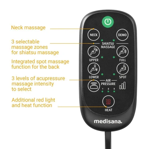 Medisana MC 825 masažuoklis reguliuojamo intensyvumo su šilumos funkcija Multicolor image 2