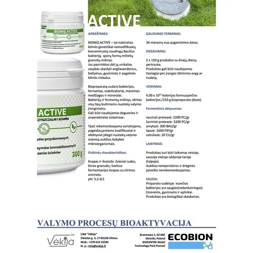 Ecobion BioniQ Active Biopreparatas 0.3 kg image 3
