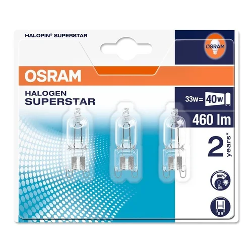 Osram Halogeninė lemputė G9 33W 230V 3 vnt image 2