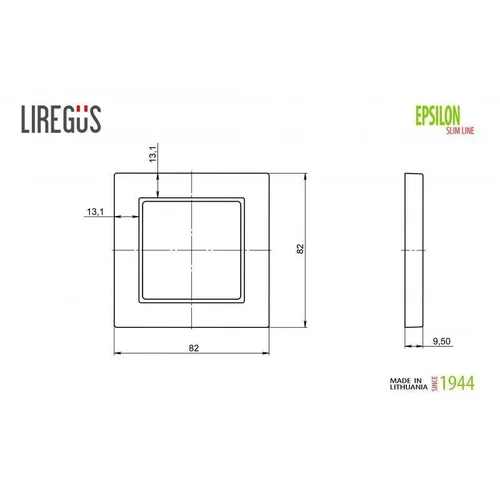 LIREGUS EPSILON vienvietis rėmelis Antracito image 2