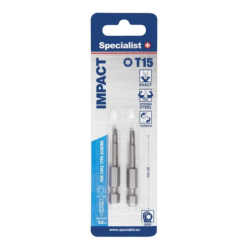SPECIALIST+ Torx Grip T15, 50mm Atsuktuvo antgalis image 3