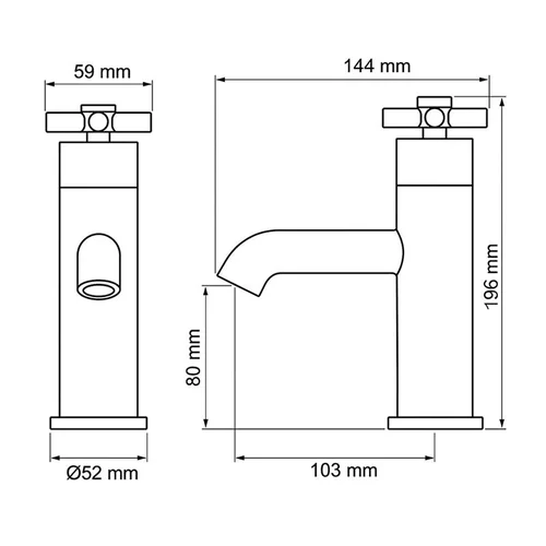 Praustuvo maišytuvas BRUYNZEEL Molo Laag, 19,6 cm image 3