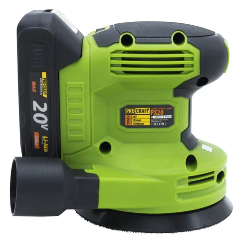 ProCraft PX20 Akumuliatorinis ekscentrinis šlifuoklis, 20 V, 125 mm image 2