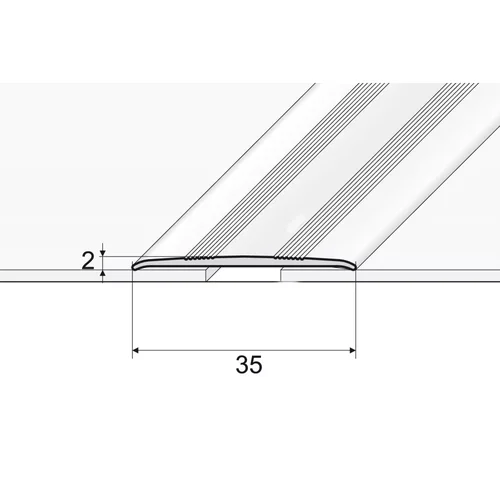 EFFECTOR A08 Klijuojamas grindų sujungimo profilis 93 x 3,5 x 0,2 cm image 2