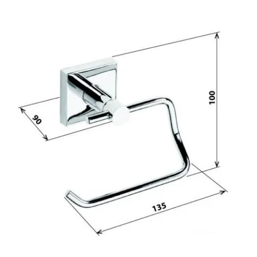 Sapho X-SQUARE XQ701 Tualetinio popieriaus laikiklis (135x100x90 mm) image 2