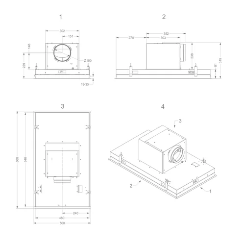 NOVY Pureline 6834, 90 cm, Balta image 3