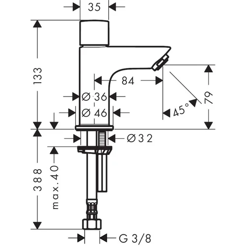 Hansgrohe Logis 71120000 praustuvo maišytuvas chromas image 2