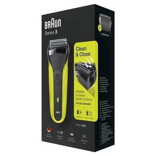 Braun 300S skustuvas su 3 galvutėmis image 3