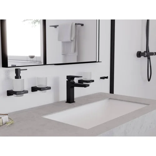 Hansgrohe Metropol 110 praustuvo maišytuvas su letenėle Braižyto juodo chromo image 2
