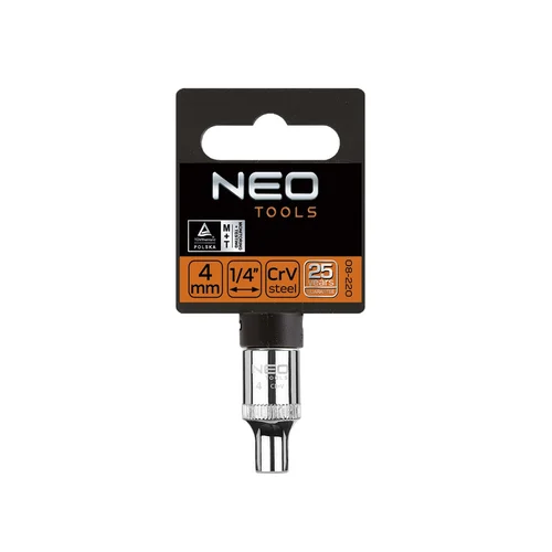 NEO Galvutė šešiakampė 1/4\", 4 mm image 2