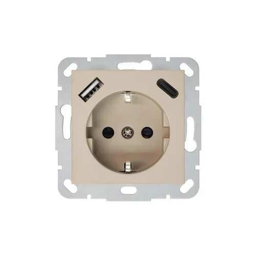 Liregus Retro IUK-3-01.R/ONC kištukinis lizdas USB A+C image 1