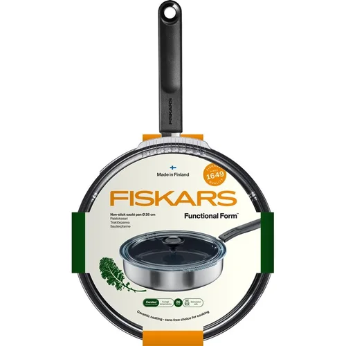 Fiskars 1072314 keptuvė su dangčiu 26 cm image 1