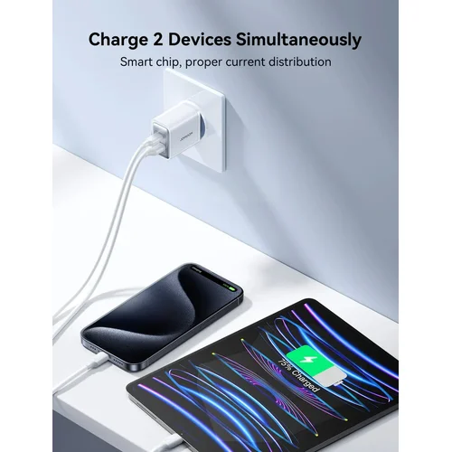Joyroom JR-TCF15 USB-C/USB-A 30W Baltas image 3