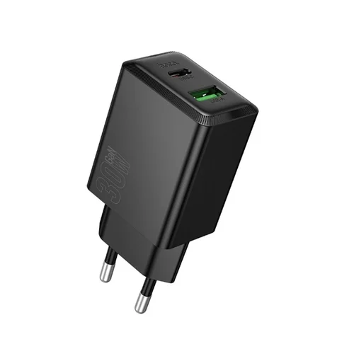 Hoco N71 30W GaN USB-C/USB-A juodas image 1