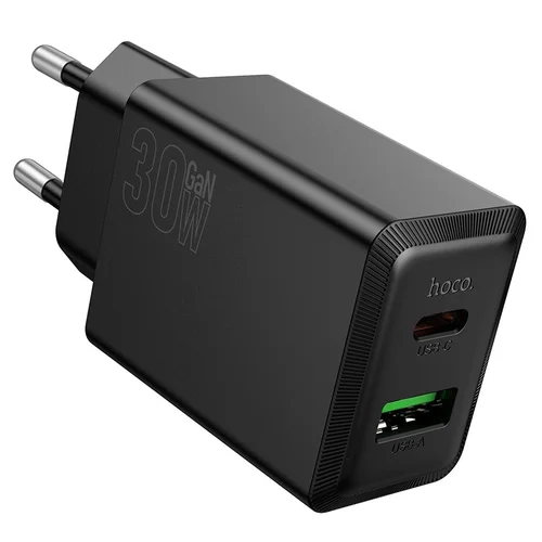 Hoco N71 30W GaN USB-C/USB-A juodas image 2