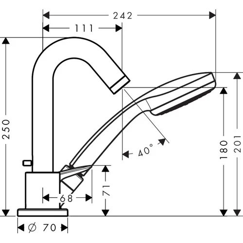 Hansgrohe Logis 71310000 vonios maišytuvas image 2