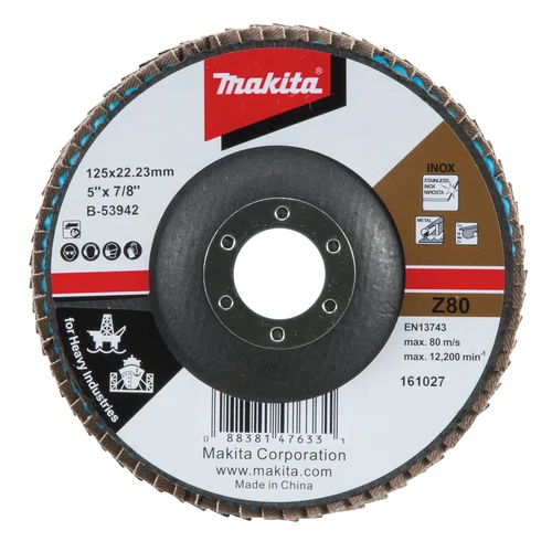 Makita B-53942 Lapeliniai diskai, 125 mm, K80, metalui image 1
