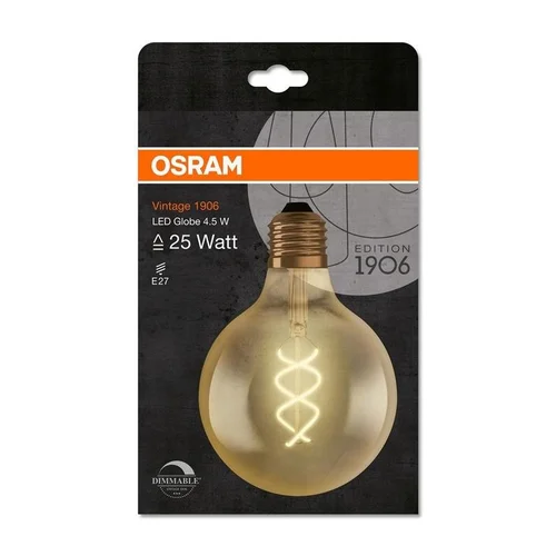 LED lemputė OSRAM, G125, E27, 4,5 W, 300 lm, 2000 K image 3