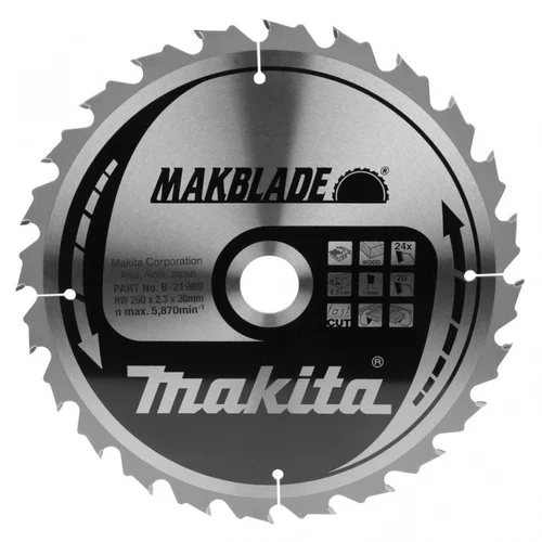 Makita Makblade pjovimo diskas 260 mm 24T image 1