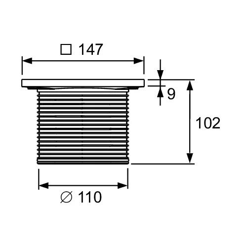 Rėmelis TECE TECEdrainpoint S 150 mm su dekoratyvinėmis grotelėmis image 2
