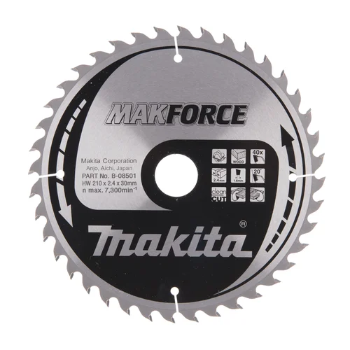 Makita B-08501 MAKFORCE 210x2.4x30mm 20° T40 image 2