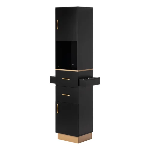Gabbiano Totem kirpyklos spinta, juoda ir auksinė image 1