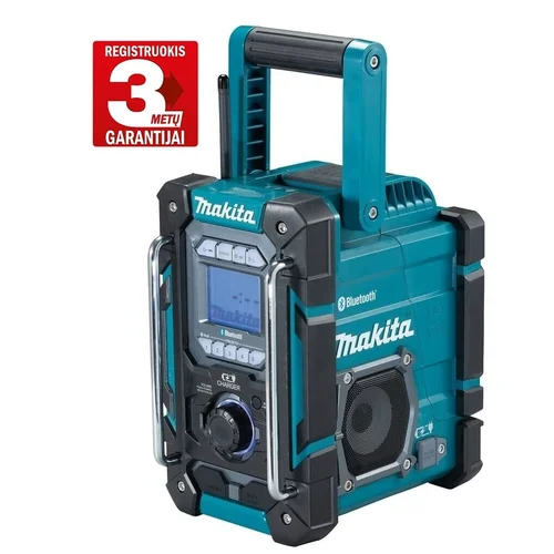 Radijas Makita DMR300 su Bluetooth ir integruotu akumuliatorių krovikliu 10.8-12-14.4-18V image 1