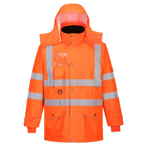 PORTWEST RT27 7-in-1 žieminė eismo striukė, M, Orange image 1