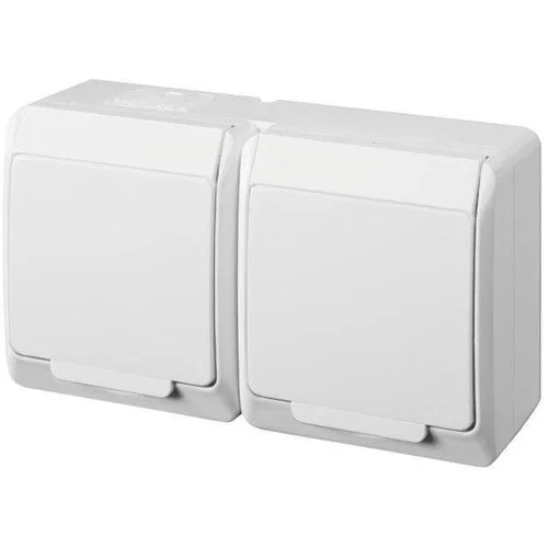 ELEKTRO-PLAST Hermes Dvivietis kištukinis lizdas IP44 image 1