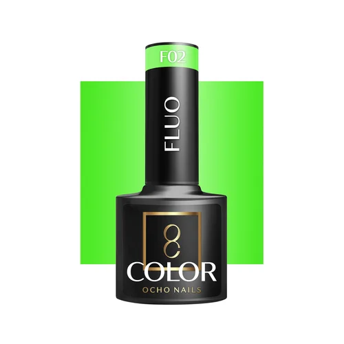 OCHO NAILS FLUO F02 hibridinis nagų lakas, 5 g image 1