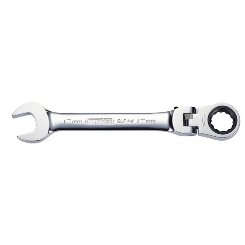 Kombinuotas terkšlinis raktas lanksčia galvute GEAR+ 17mm, KS Tools image 1