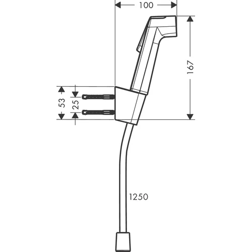 Bidė rankinis dušas Hansgrohe 1jet S EcoSmart, 29238000 image 2