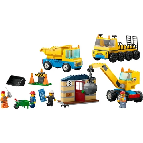 LEGO 60391 Construction Trucks and Wrecking Ball Crane image 3