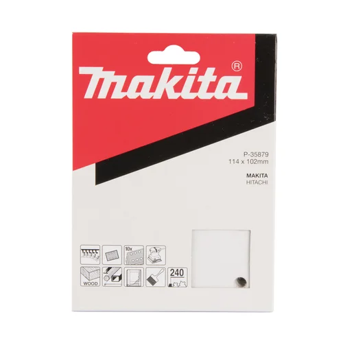 Makita P-35879 šlifavimo popierius 114×102 K240 10 vnt. image 3