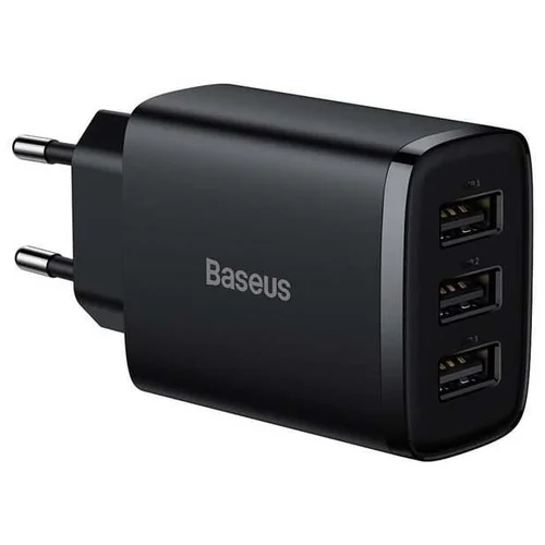Baseus CCXJ020101 Įkroviklis, 3 x USB, Juodas image 1