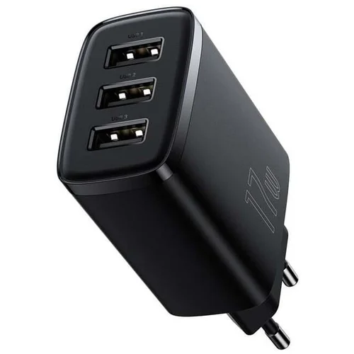 Baseus CCXJ020101 Įkroviklis, 3 x USB, Juodas image 2