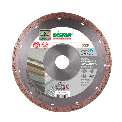 DISTAR HARD CERAMICS ADVANCED Deimantinis diskas plytelėms 200mm, (11120349015) image 1