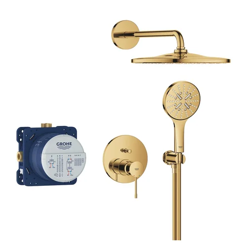 Grohe Essence Potinkinė dušo sistema Rainshower Mono 310 25287GL0 Aukso image 2