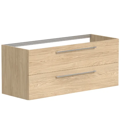 KAME GAMA BUD/12-3DR/35-PO Spintelė po dvigubu praustuvu, 120 cm, Šviesus ąžuolas, Push to Open image 1