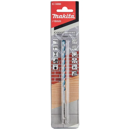 Makita E-14990 TCT grąžtas įvairioms medžiagoms 6×150 mm 1/4" image 3