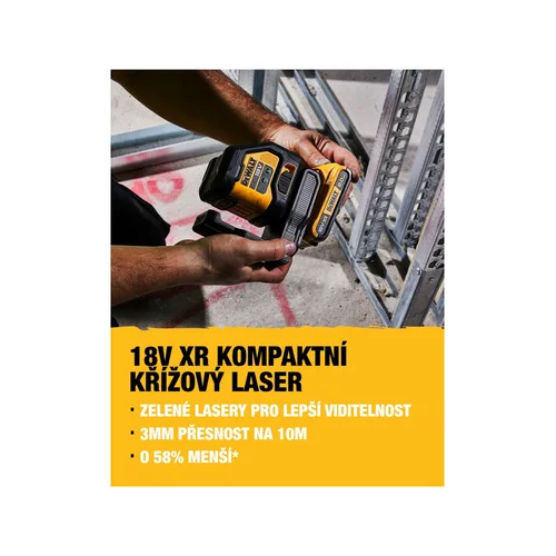 DeWALT DCLE34021D1-QW Kryžminis lazerinis nivelyras 18 V su akumuliatoriumi 2 Ah ir įkrovėju image 1