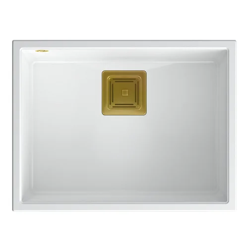 Plautuvė Quadron DAVID 50 HQD5542U1-G1, 550x420x225 balta/aukso image 1