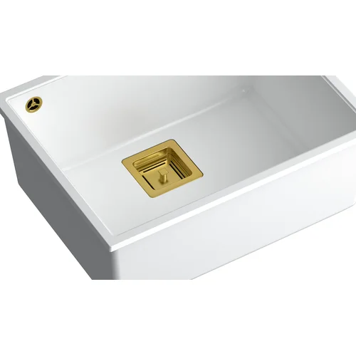 Plautuvė Quadron DAVID 50 HQD5542U1-G1, 550x420x225 balta/aukso image 3