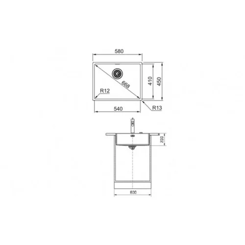 Franke BOX BXX 210-/110-54 plautuvė (įmontuojama po stalviršiu) image 3