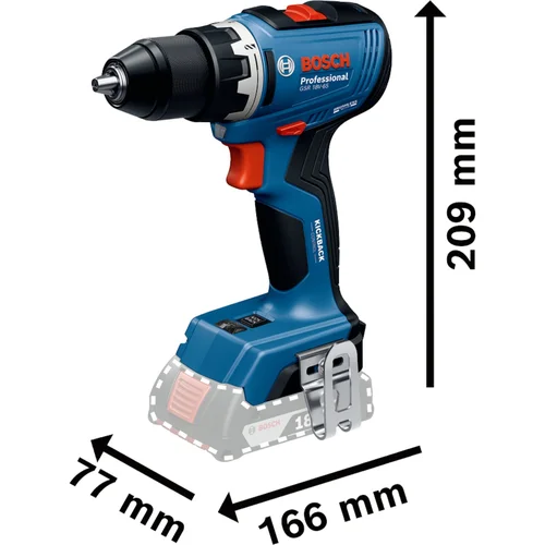 Bosch GSR 18V-65 + GDR 18V-215 Suktuvų komplektas 2×5.0Ah image 3