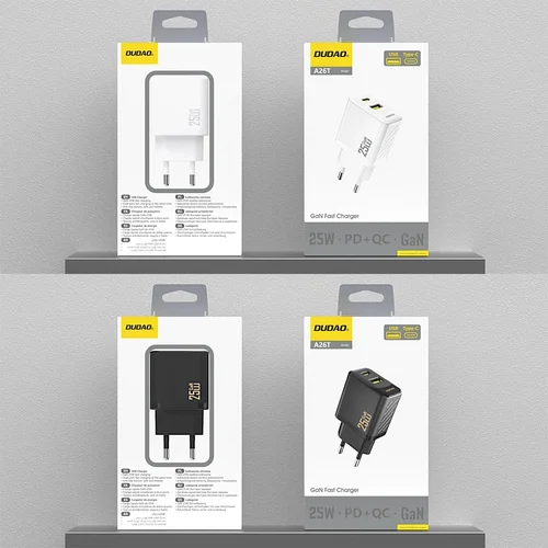 Įkroviklis Dudao A26T GaN 25W USB-C/USB-A Baltas image 2