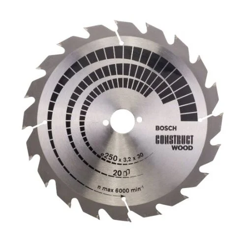 Bosch CONSTRUCT WOOD pjovimo diskas 250x30x3,2 mm Z20 image 1