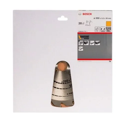Bosch CONSTRUCT WOOD pjovimo diskas 250x30x3,2 mm Z20 image 2