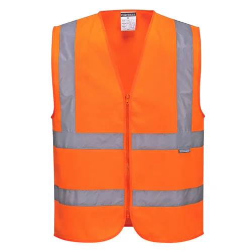 PORTWEST C375 liemenė su atspindinčia juosta ir užtrauktuku, XS, Oranžinė image 1